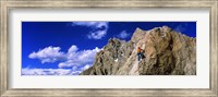 Framed Rock Climber Grand Teton National Park WY USA