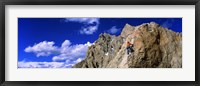 Framed Rock Climber Grand Teton National Park WY USA