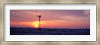 Framed Windmill Cornfield Edgar County IL USA