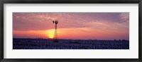 Framed Windmill Cornfield Edgar County IL USA