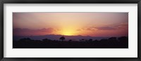 Framed Sunset over a landscape, Tarangire National Park, Tanzania