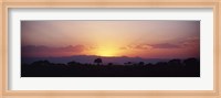 Framed Sunset over a landscape, Tarangire National Park, Tanzania