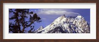 Framed Clouds over snowcapped mountains, Grand Teton National Park, Wyoming, USA
