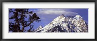 Framed Clouds over snowcapped mountains, Grand Teton National Park, Wyoming, USA