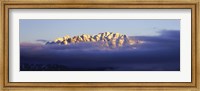 Framed Snowcapped Mountains at Dawn, Grand Teton National Park