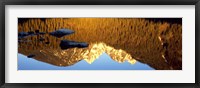 Framed Reflection of mountains in a lake, Taggart Lake, Teton Range, Grand Teton National Park, Wyoming, USA