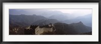 Framed High angle view of a fortified wall passing through a mountain range, Great Wall Of China, Beijing, China