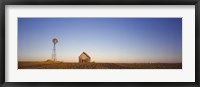 Framed Farmhouse and Windmill in a Field, Illinois