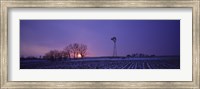 Framed Windmill in a field, Illinois, USA