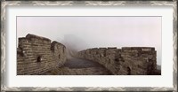 Framed Fortified wall in fog, Great Wall of China, Mutianyu, Huairou County, China