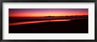 Framed Beach at sunset, Santa Cruz, Santa Cruz County, California, USA