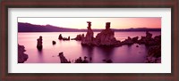 Framed Rock formations in a lake, Mono Lake, California, USA
