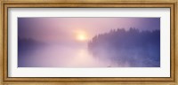 Framed Fog over a river at dawn, Vuoksi River, South Karelia, Finland