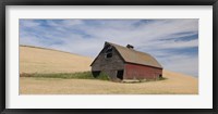 Framed Barn in a wheat field, Colfax, Whitman County, Washington State, USA