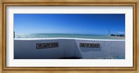 Framed Junction of Atlantic Ocean and Gulf of Mexico, Key West, Monroe County, Florida, USA