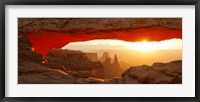 Framed Mesa Arch at sunset, Canyonlands National Park, Utah, USA