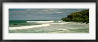 Framed Waves breaking on the shore, backside of Lennox Head, New South Wales, Australia