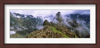 Framed High Angle View of Machu Picchu, Peru