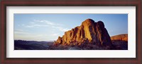 Framed Red rock at summer sunset, Valley Of Fire State Park, Nevada, USA