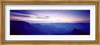 Framed Grand Canyon north rim at sunrise, Arizona, USA