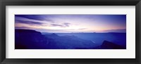 Framed Grand Canyon north rim at sunrise, Arizona, USA