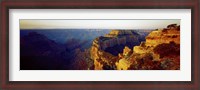 Framed Navajo Peak at sunset, Cape Royal, Grand Canyon, Arizona, USA