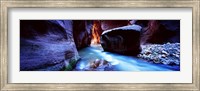 Framed Virgin River at Zion National Park, Utah, USA