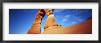 Framed Low angle view of Delicate Arch, Arches National Park, Utah, USA