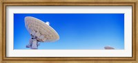 Framed Radio telescope satellite dishes of the Very Large Array on the Plains of San Agustin, Socorro, New Mexico, USA
