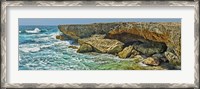 Framed Rock formations at the coast, Aruba