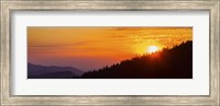 Framed Orange Sunset at Clingmans Dome, Tennessee