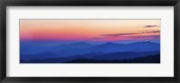 Framed Blue & Pink Sunset at Clingmans Dome,Tennessee