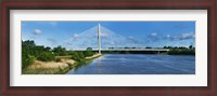 Framed Cable stayed bridge across a river, River Suir, Waterford, County Waterford, Republic of Ireland