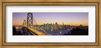 Framed San Francisco Bay Bridge At Dusk, California