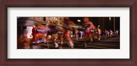 Framed Blurred Motion Of Marathon Runners, Houston, Texas, USA