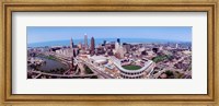 Framed Aerial View Of Jacobs Field, Cleveland, Ohio, USA