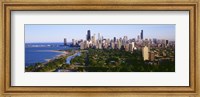 Framed Aerial View Of Skyline, Chicago, Illinois, USA