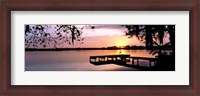 Framed Sunrise Over Lake Whippoorwill, Orlando, Florida, USA