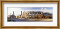 Framed Low angle view of baseball stadium, Jacobs Field, Cleveland, Ohio, USA