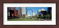 Framed Buildings in a city, Gateway Arch, Old Courthouse, St. Louis, Missouri, USA