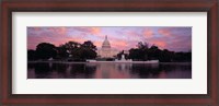 Framed US Capitol at Dusk, Washington DC