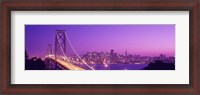 Framed Bay Bridge at Night, San Francisco