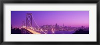 Framed Bay Bridge at Night, San Francisco