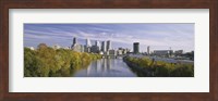 Framed Reflection of buildings in water, Schuylkill River, Northwest Philadelphia, Philadelphia, Pennsylvania, USA