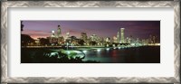 Framed Chicago Lit Up at Night