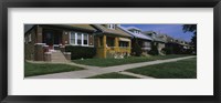 Framed Bungalows in a row, Berwyn, Chicago, Cook County, Illinois, USA