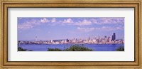 Framed Puget Sound, City Skyline, Seattle, Washington State, USA