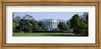 Framed Lawn in front of a government building, White House, Washington DC, USA