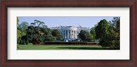 Framed Lawn in front of a government building, White House, Washington DC, USA