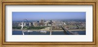 Framed High angle view of buildings in a city, St. Louis, Missouri, USA